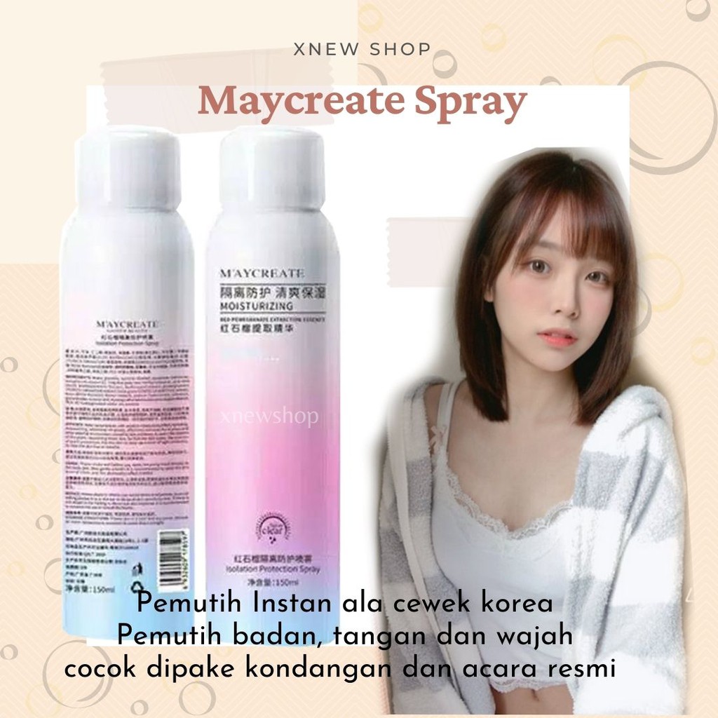 [ Dijamin ORIGINAL ] MAYCREATE Isolation Protection Body Cream-Pemutih Badan Tangan &amp; Wajah -