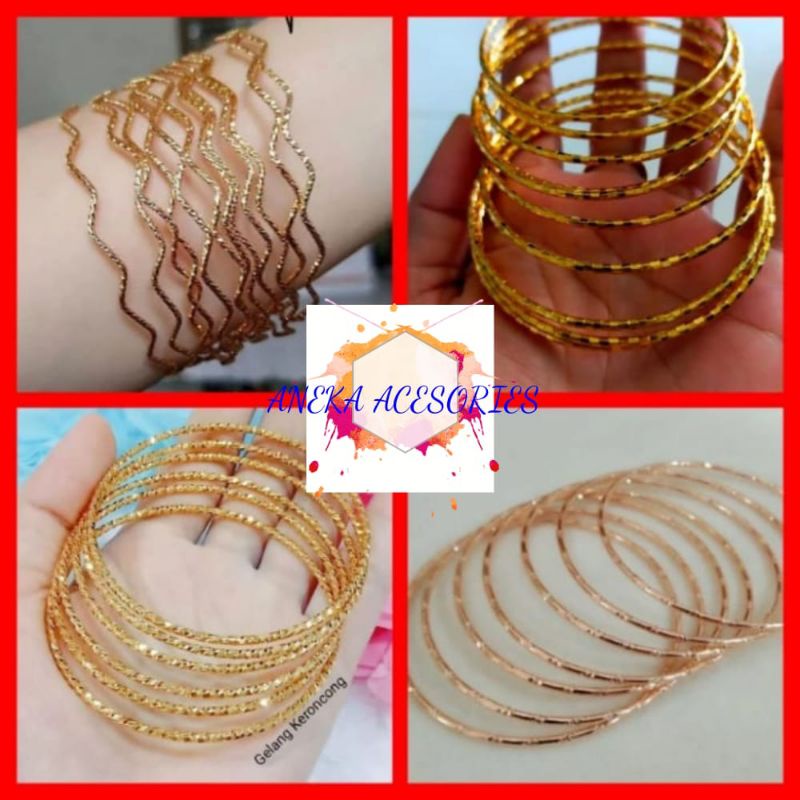 GELANG KERONCONG WANITA LAPIS EMAS GELANG KERONCONG XUPING LAPIS EMAS BANYAK VARIAN