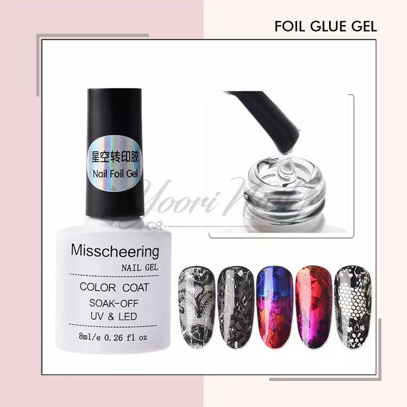 Foil Glue Gel polish transfer foil lem nail art glue foil sticker