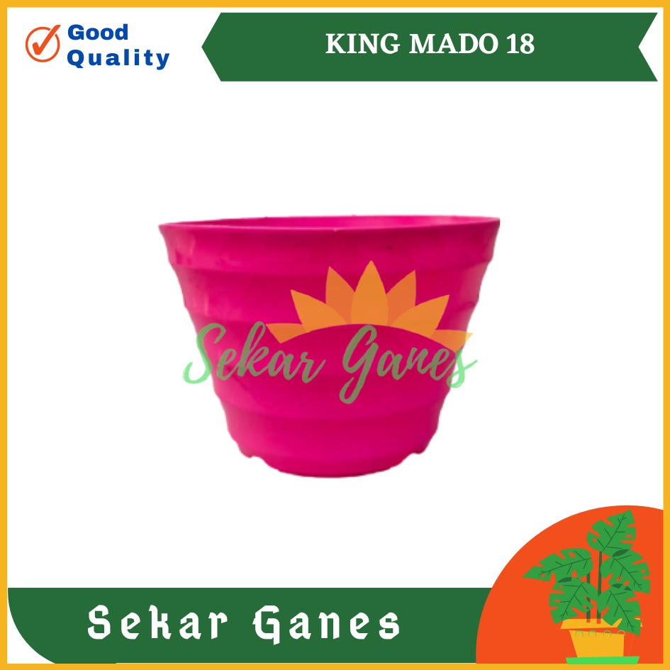 POT KING MADO 18 WARNA WARNI DA 14.5CM BY GARDEN OF LOVE POT PLASTIK MURAH LUCU bkn POT TAWON 15 18