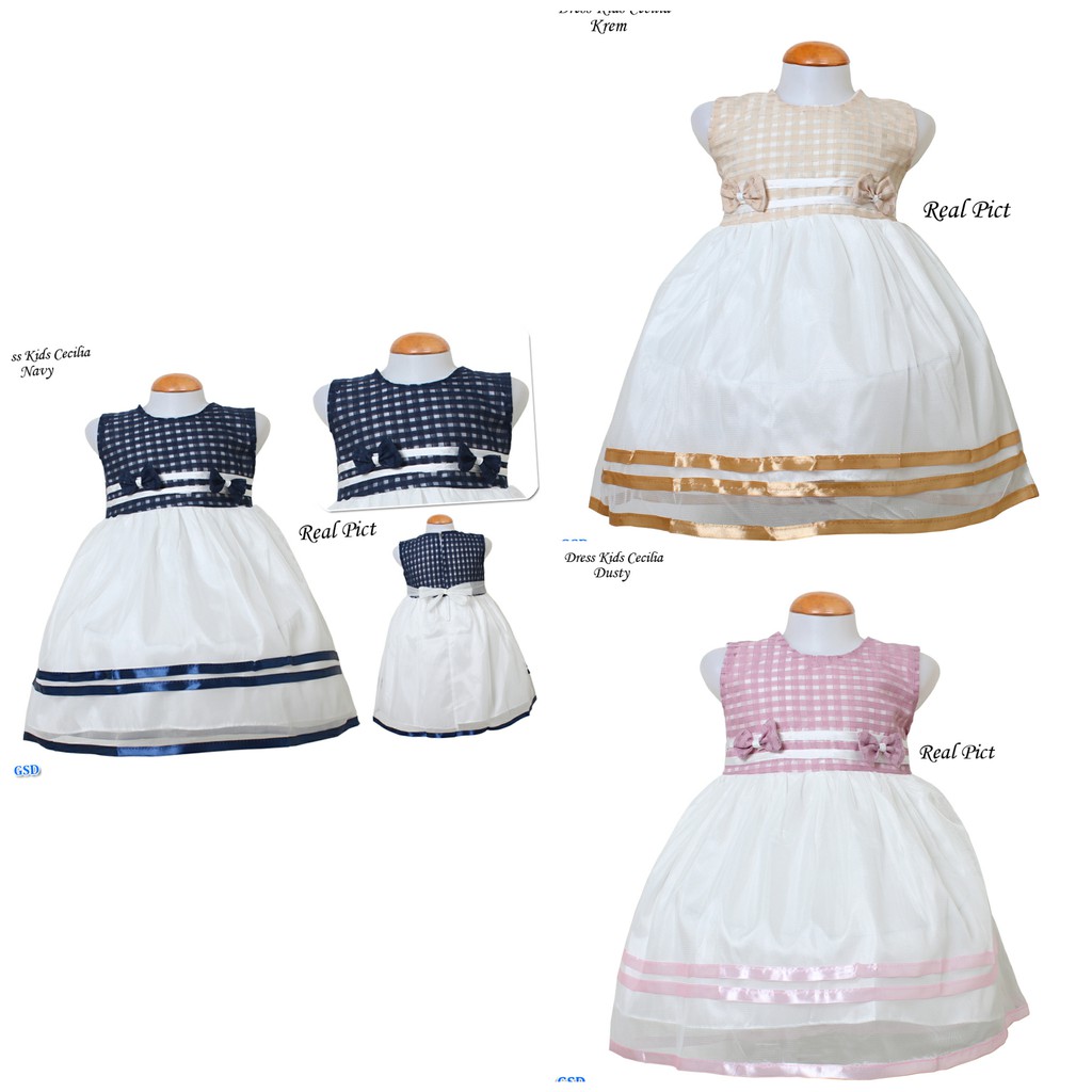 Dress Kids Cecilia/dress 1-3 tahun/dress anak perempuan/dress girl/dress anak cewek/dress cantik