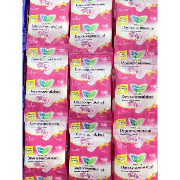 Pembalut Laurier active day maxi pas non wing renceng isi 10