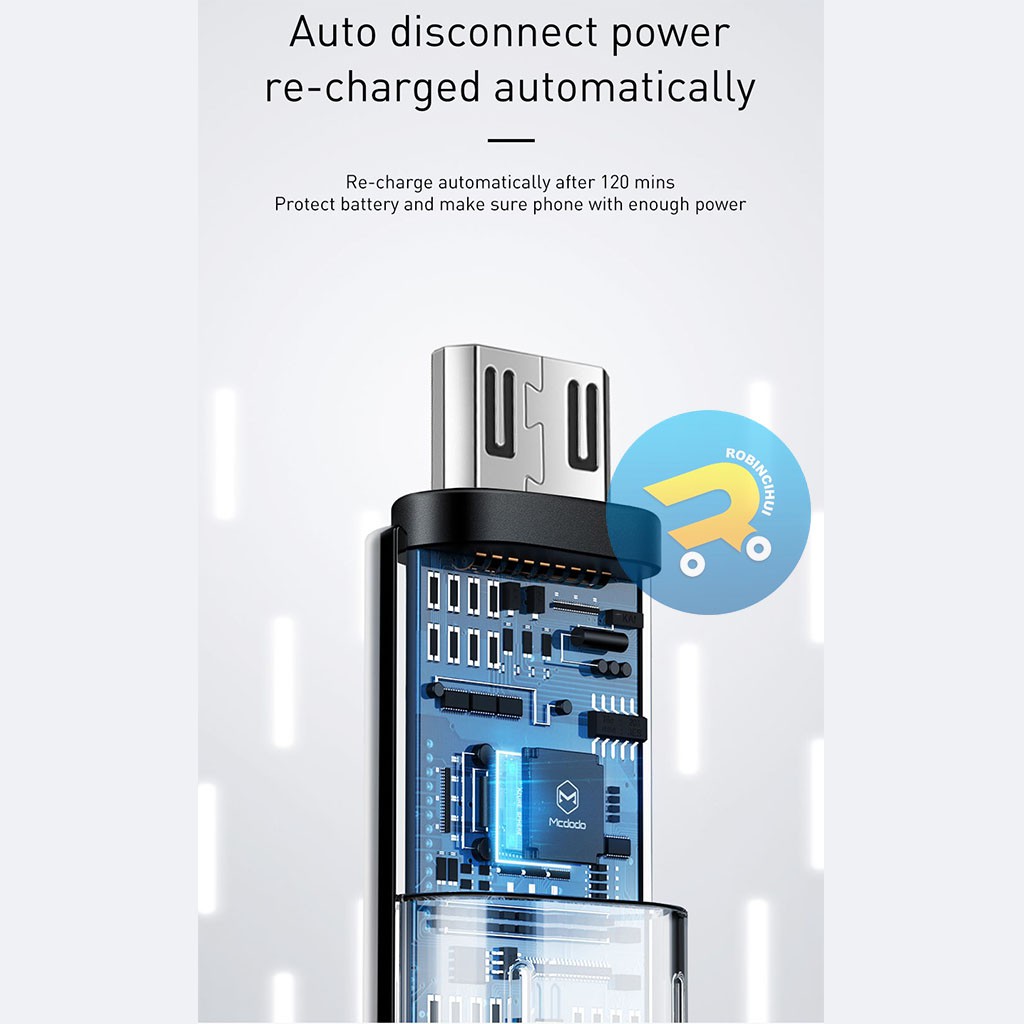 MCDODO Micro Usb &quot;GEN 2&quot; fast charging Auto disconnect QC 3.0 ORIGINAL