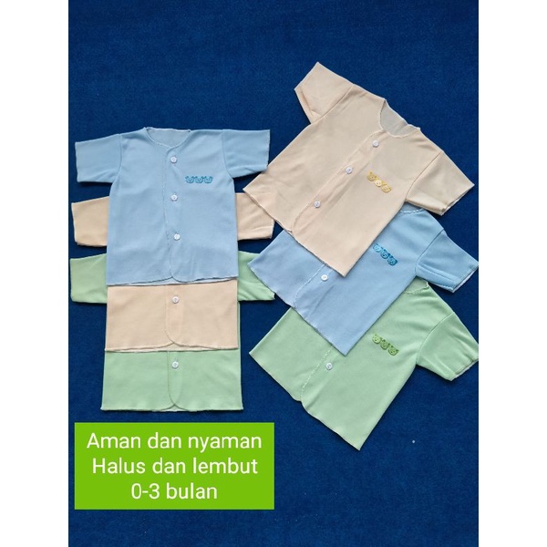 6 Pcs Baju Bayi Newborn Lengan Pendek