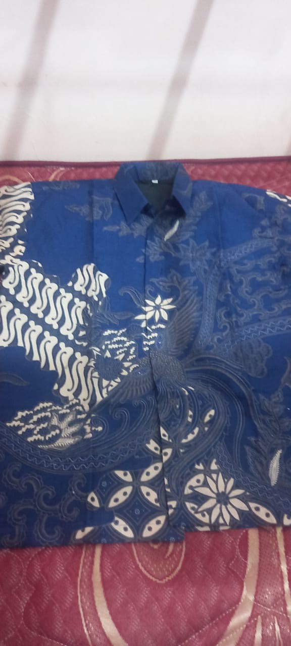 Batik Selendra Lapis Furing Size S-xxl Dasar Navy Katun Halus Sragenan High Quality