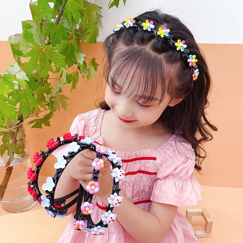 BD0021 Bando Jepit 2in1 Anak Perempuan Karakter Bunga Lucu / Bando Motif Korea Bando Aksesories rambut anak