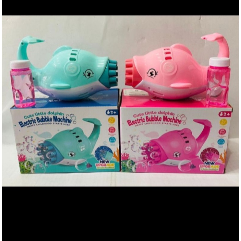Mainan Anak Dolphin Gatling Bubble Gun Bubble Blower Electric 9235