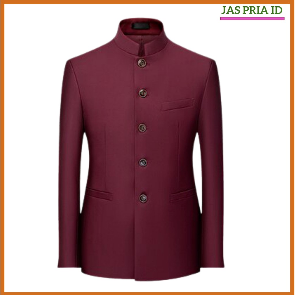 Jas Koko Pria Dewasa Motif Saku Tutup