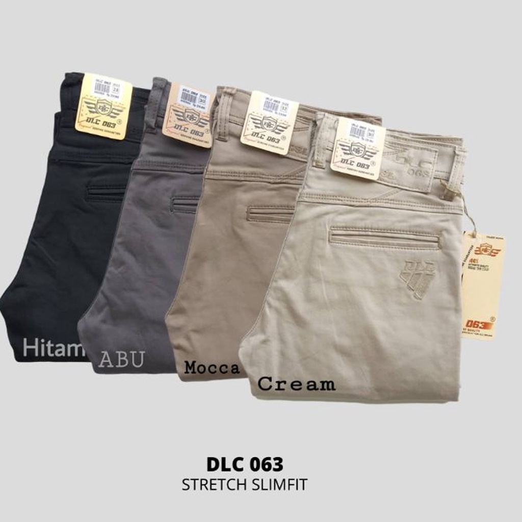 Promo Celana Kanvas Kasual Pria Panjang Model Stretch Slimfit Original DLC063 // Celana Cardinal Slimfit