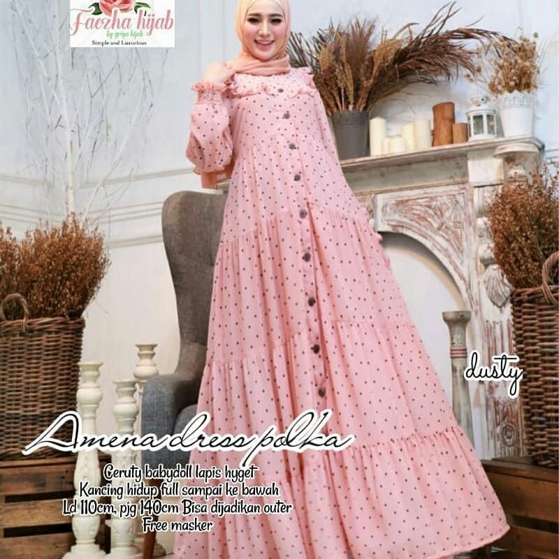 dress didol maxi fatimah aisyah akisa mesita mareta andara laskar rainbow susun dulaby curly