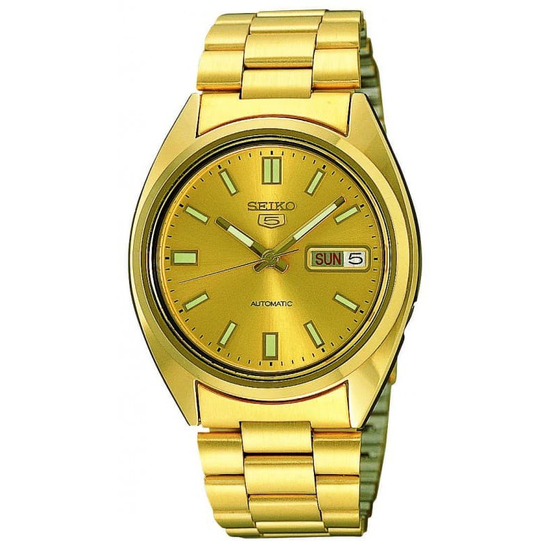 Seiko 5 SNXS80K1 Automatic Gold Stainless Steel - Jam Tangan Pria