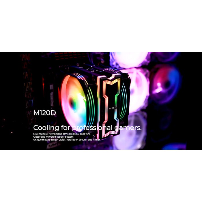 Alseye Fan Processor 4 Pipa MAX M120D RGB - Cpu Cooler Gaming