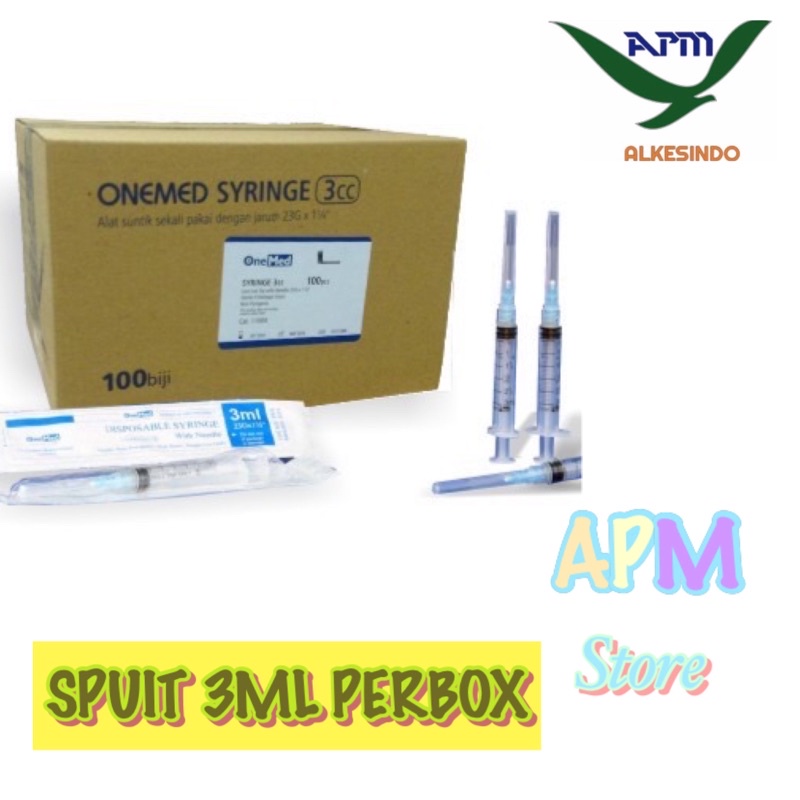 MACAM SPUIT / SYRINGE | SPUIT ALL UKURAN  PER BOX ISI 100 ONEMED