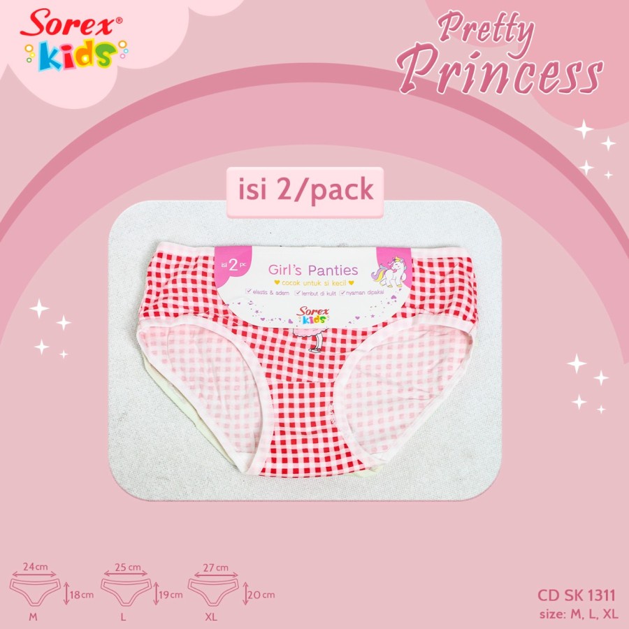 Sorex Kids Celana dalam Anak Perempuan Pretty Princess CD SK 1311