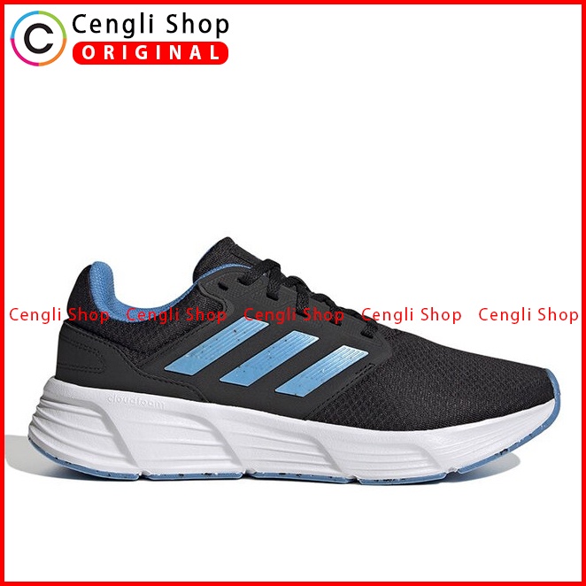 SEPATU RUNNING ADIDAS PRIA ORIGINAL SPORT GALAXY 6 BLACK ASLI