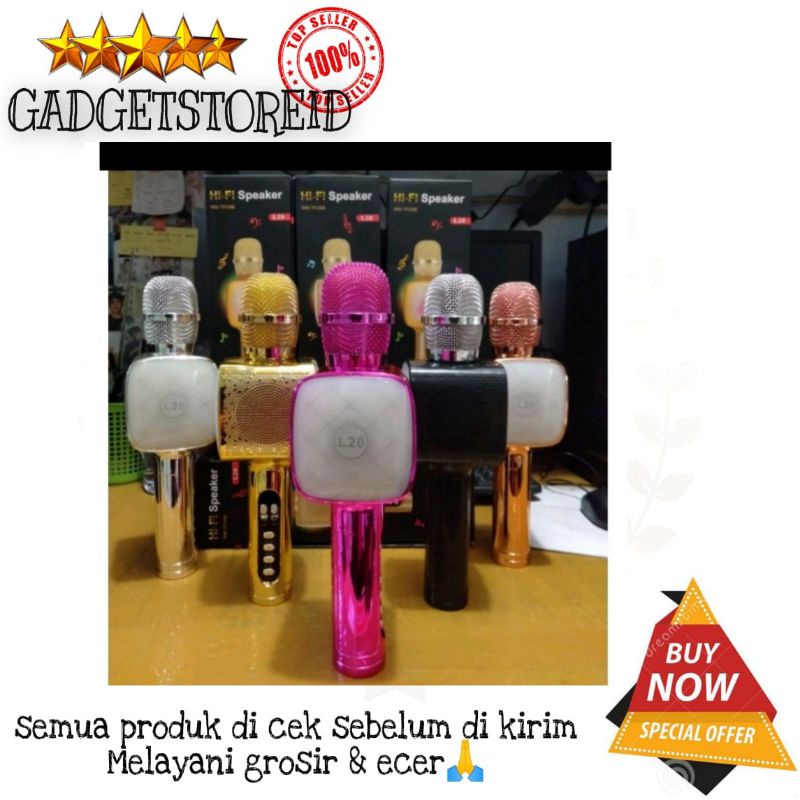GG - Mic bluetooth portable L20 mic karaoke speaker bluetooth wireless portable karaoke Bluetooth mi