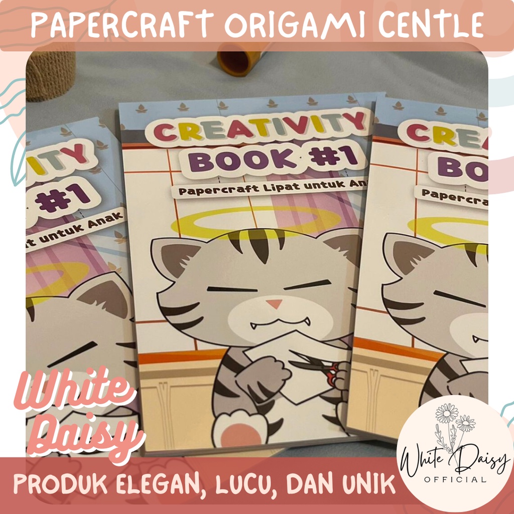 

buku paper craft anak centle origami kirigami premium book lipat cute lucu unik