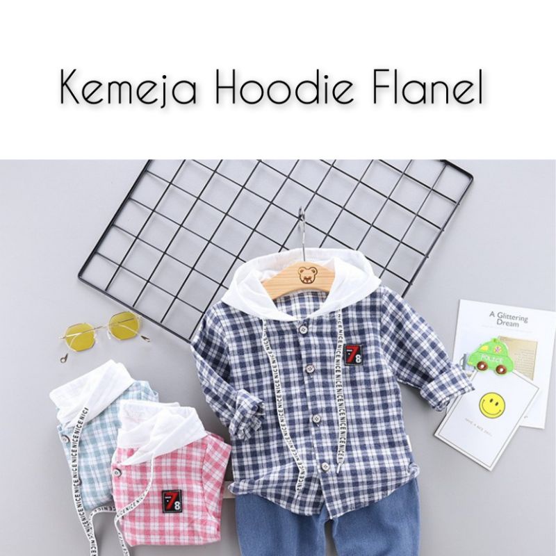 BAJU ANAK IMPORT - 914 - KEMEJA HOODIE ANAK LAKI LAKI