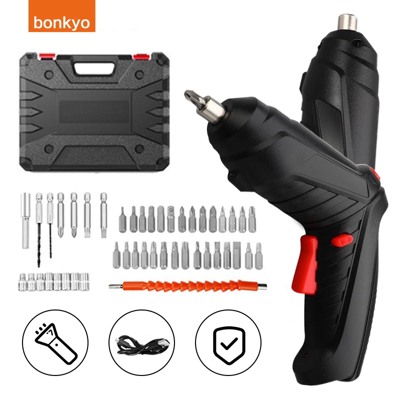 bonkyo Mesin Bor Cordless Mini 4.2V  bor obeng baterei bor baterai cordles drill obeng