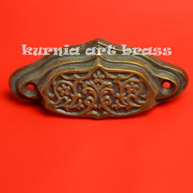 Best Seller Tarikan Laci Kuningan Antik Motif Ukiran Terbaru Tla006 YDDAQRMUoYzboX