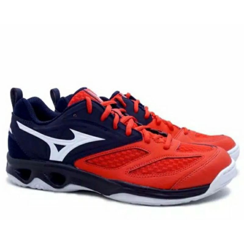 Sepatu mizuno Dynablitz low red navy original