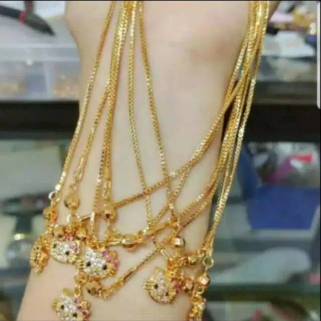 Kalung anak perempuan hk mata2 gold xuping