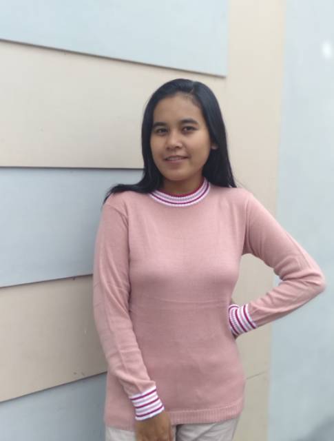 Sweater Rajut OBIE BIE l Pakaian Rajut Wanita l Rajut Atasan Wanita l Oblong Rajut l Rajut Murah