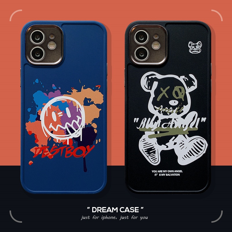 Soft Case Hp Gambar Kartun Beruang Untuk iPhone 7plus / 8plus / x / xr / xs max / 11 / 12 / 13pro max