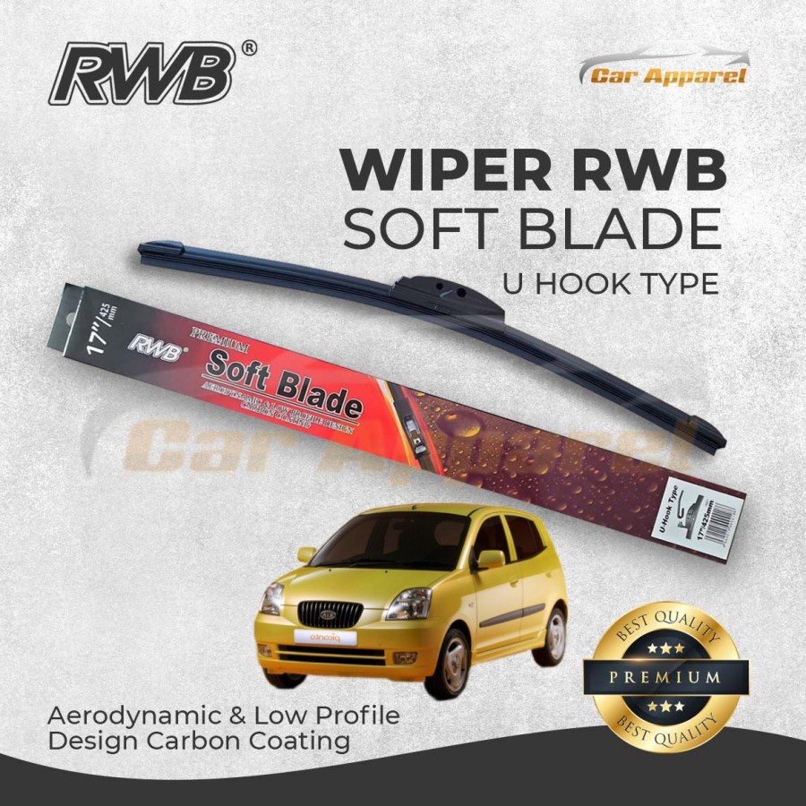 Wiper RWB Soft Kia Picanto morning 2004-2007 / Windshield Kia Picanto