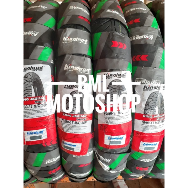 Ban Kingland Jaguar 70/90-17 Tubeless Free Pentil Ban Luar Bebek Ring 17