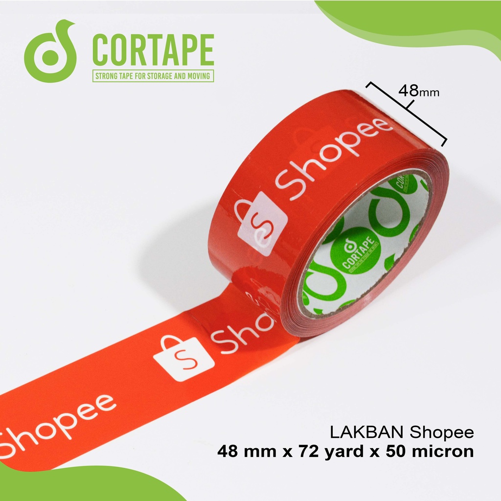 LAKBAN CORTAPE - ISOLASI / SELOTIP CORTAPE SHOPEE 48 X 80 Y