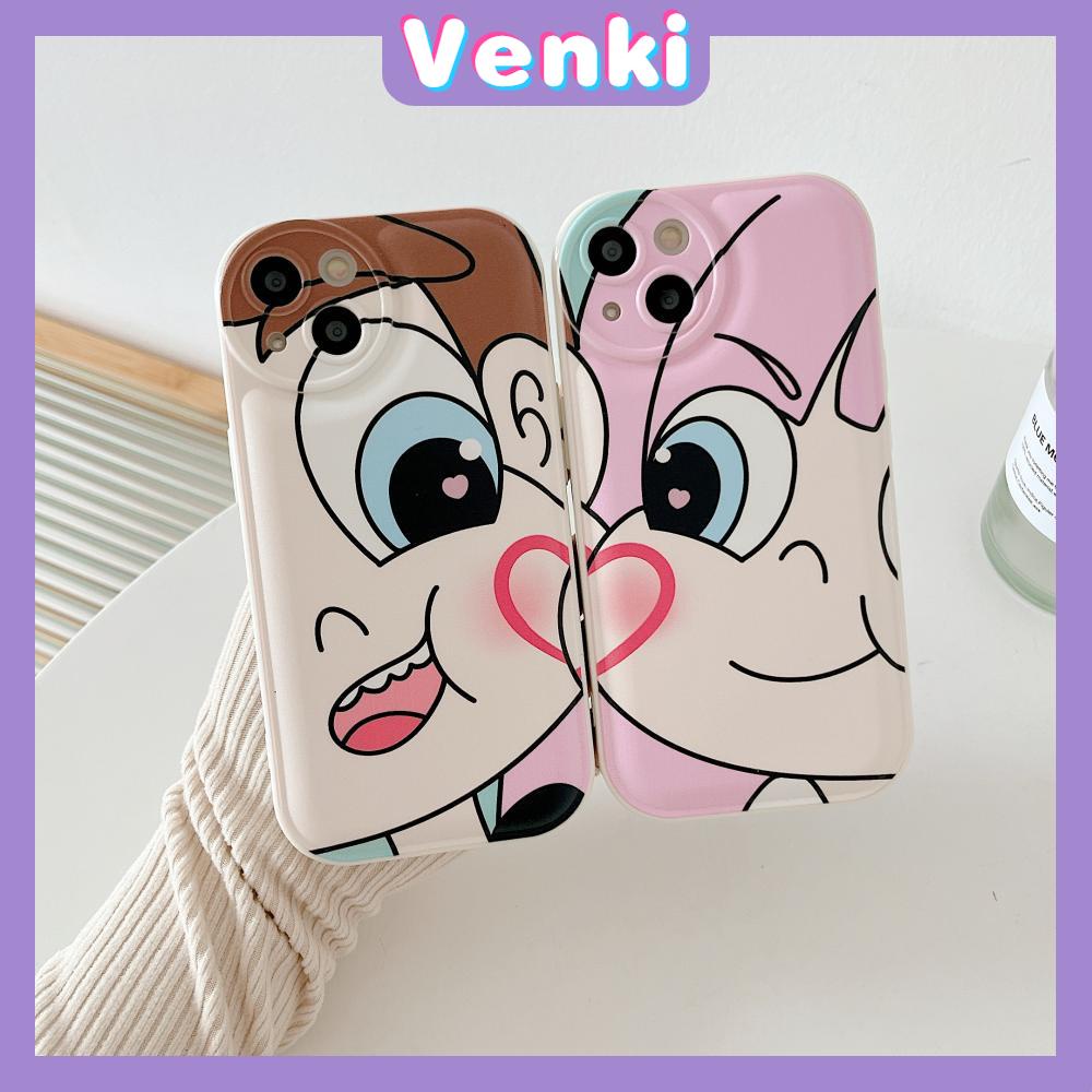 iPhone Case Silicone Soft Case Airbag Shockproof Protection Camera Cartoon Cute Couple Case Compatible For iPhone 11 Pro Max 13 Pro Max 12 Pro Max 7Plus xr XS Max