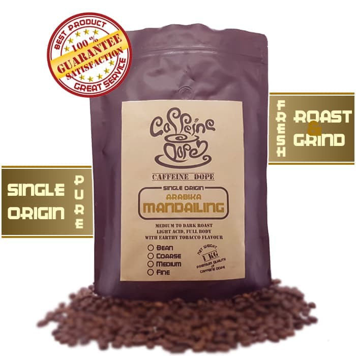 

Kopi Arabika Mandailing 1 Kg Single Origin Bean/Biji & Ground/Bubuk