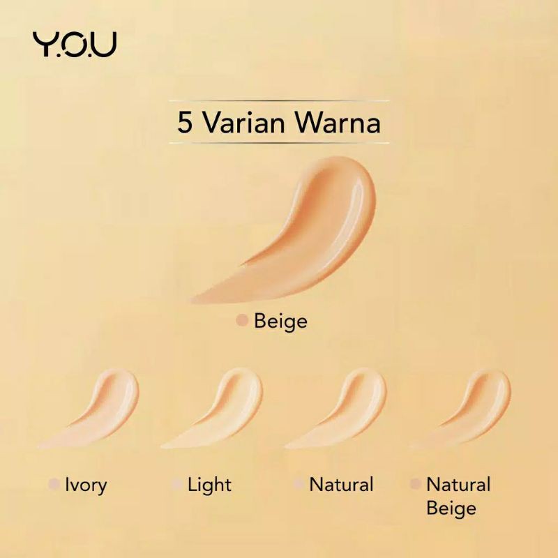 YOU The Gold One Extra Full Coverage Liquid Foundation 20ml (Flawless Matte Finish)