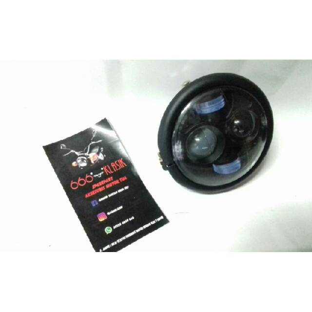 Lampu Depan Daymaker Led Custom Jepstile Harley Cb 150 Vixion Rx king Scorpio Megapro Universal