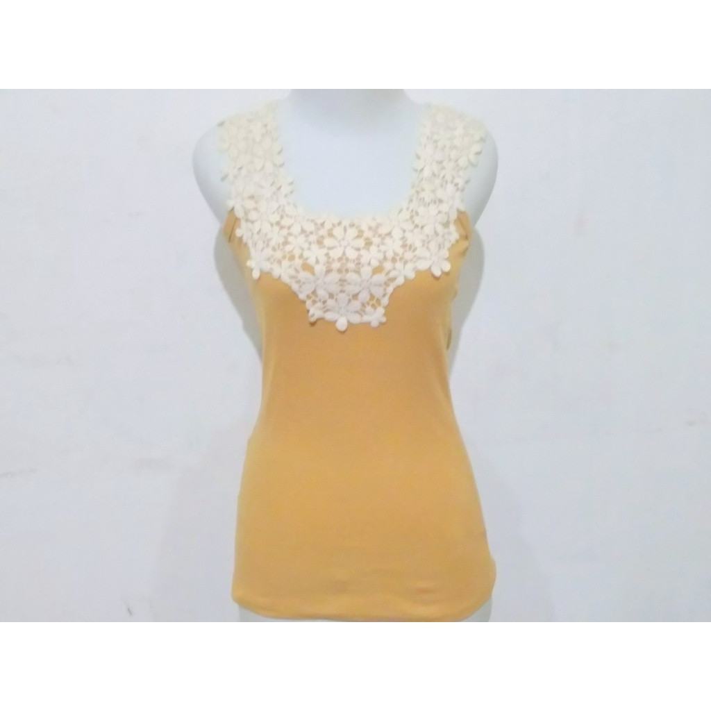 Baju RENDA TANKTOP Pakaian Wanita Korean Fashion