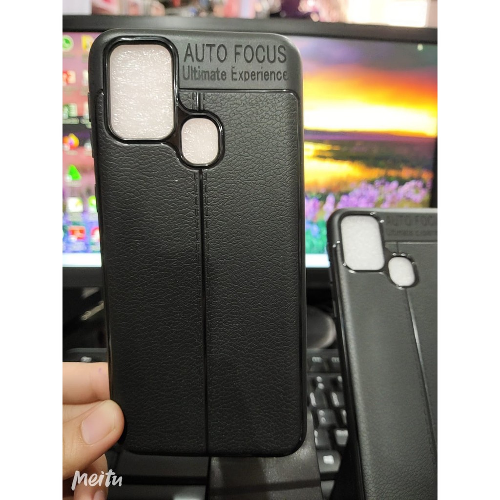 Auto Fokus Samsung M31 M315F 6.4 inchi Leather Soft Case M315F AUTOFOCUS Motif Kulit Jeruk