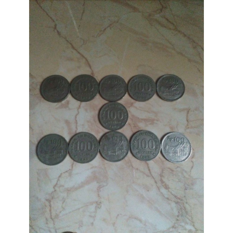 Uang Koin Kuno Asli Rp 100 Gambar Rumah Gadang Tahun 1973