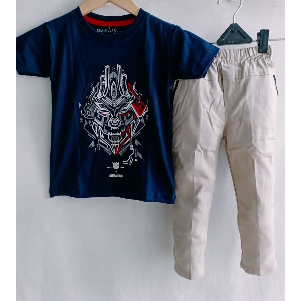STCPJ- PREMIUM SETELAN CHINO PANJANG DAN KAOS DISTRO SUPERHERO ANAK 1-10 TAHUN ( COD ) PART 2-6