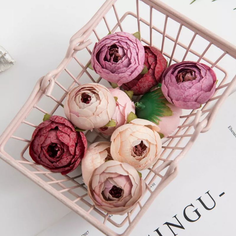 bunga hiasan kotak hantaran peony artificial dekorasi