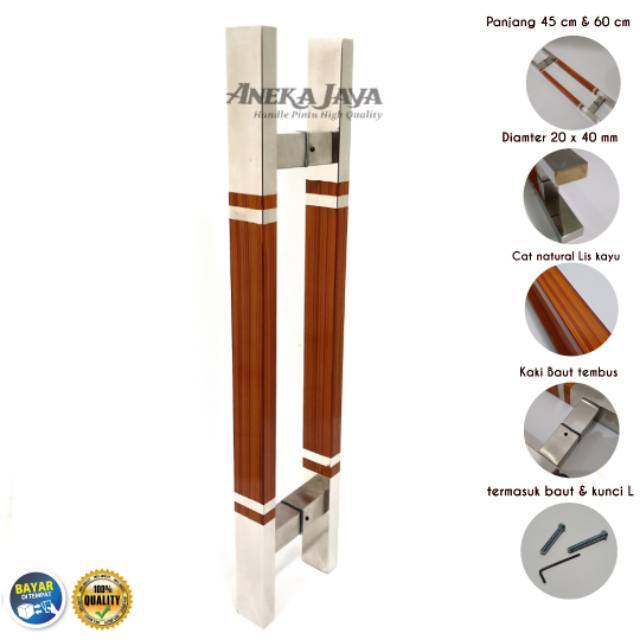 Handle Pintu rumah 45 cm &amp;  60 cm baut tembus / Tarikan Pintu rumah / Pegangan Pintu rumah minimalis