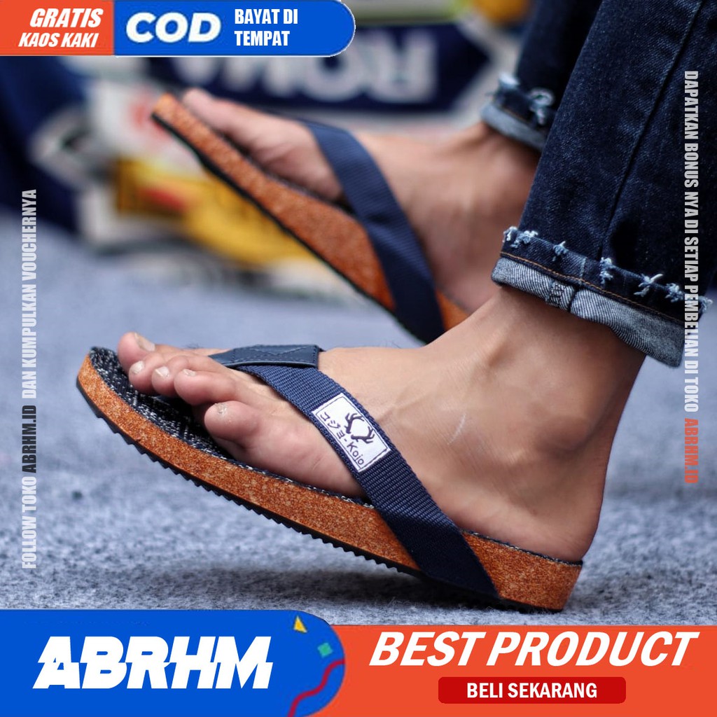 ABRHM Sandal Jepit Pria Sandal Pria Keren Sendal Jepit Cowok Original Santai Sandal Cowo Kekinian