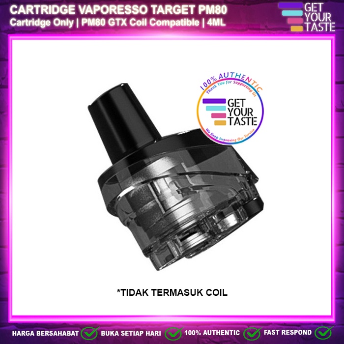 Cartridge Vaporesso Target PM80 GTX No Coil Authentic by Vaporesso