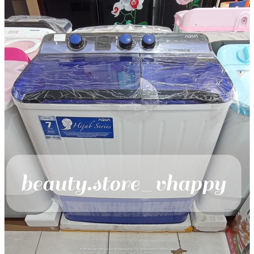 mesin cuci aqua hijab series 2 Tabung AQUA QW 980 XT 9 Kg Garansi Resmi Khusus Jawabarat Jabodetabek (Kota bandung dan Cimahi Bisa COD)