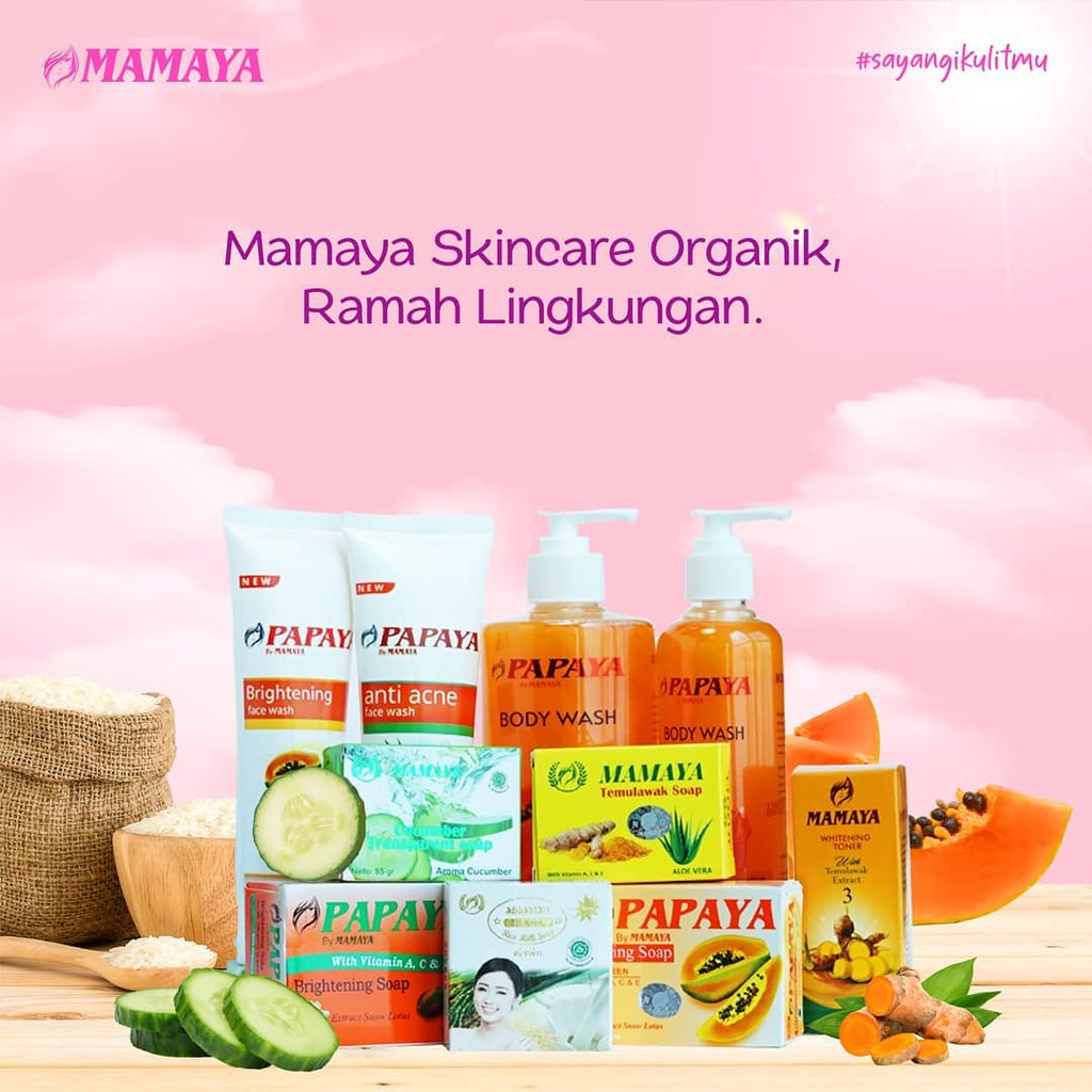 ⭐BAGUS⭐ MAMAYA SABUN PAPAYA / BERAS / CUCUMBER / ORANGE | Brightening / Anti Acne Cream Papaya