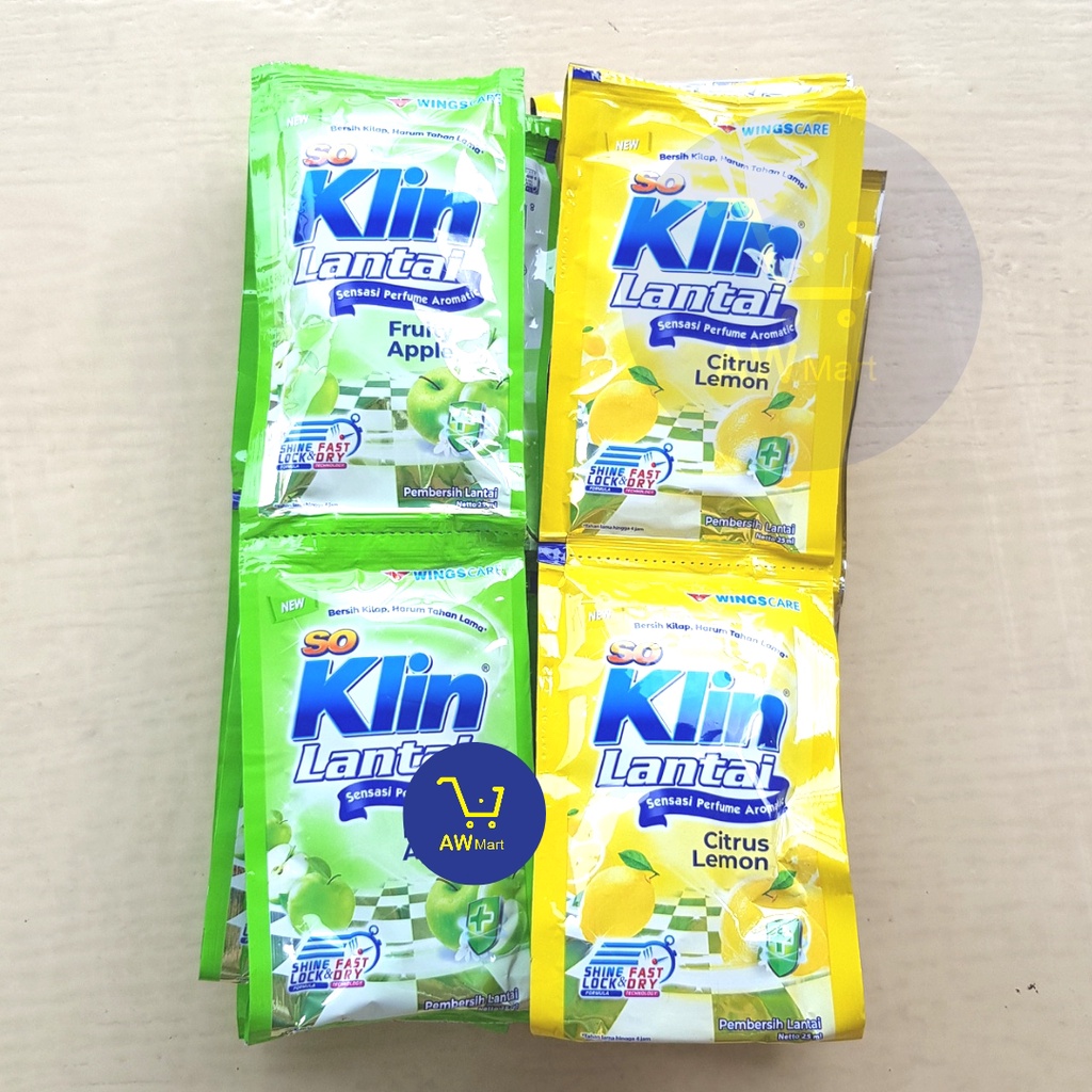 SOKLIN LANTAI SO KLIN LANTAI SACHET RENCENGAN (12 SACHET X 25ML) - PEMBERSIH LANTAI