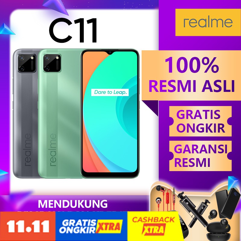 Realme C11 Garansi Resmi 2GB/32GB 3GB/32GB Baterai Besar