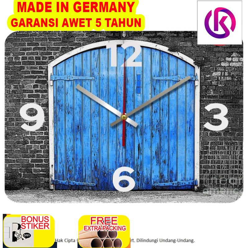 

Murah Jam Dinding Unik Artistik - BlueDoor Wall Clock
