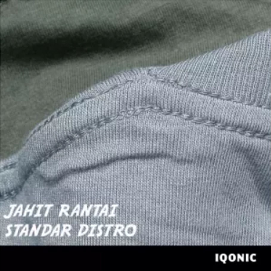 Brother Store Kaos Distro Pria - Cewek Cowok - Iqonic Logo Flip Circel Text  Hitam
