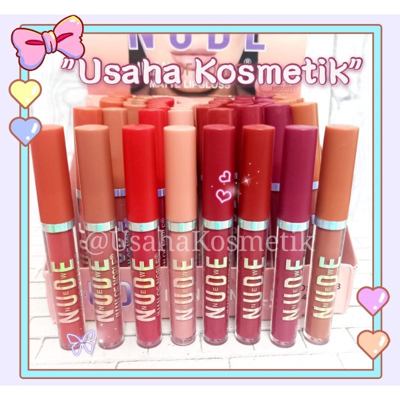 PROMO PER 8PC!! LIPGLOSS IMAN OF NOBLE MATTE NUDE 8 WARNA CANTIK 1012